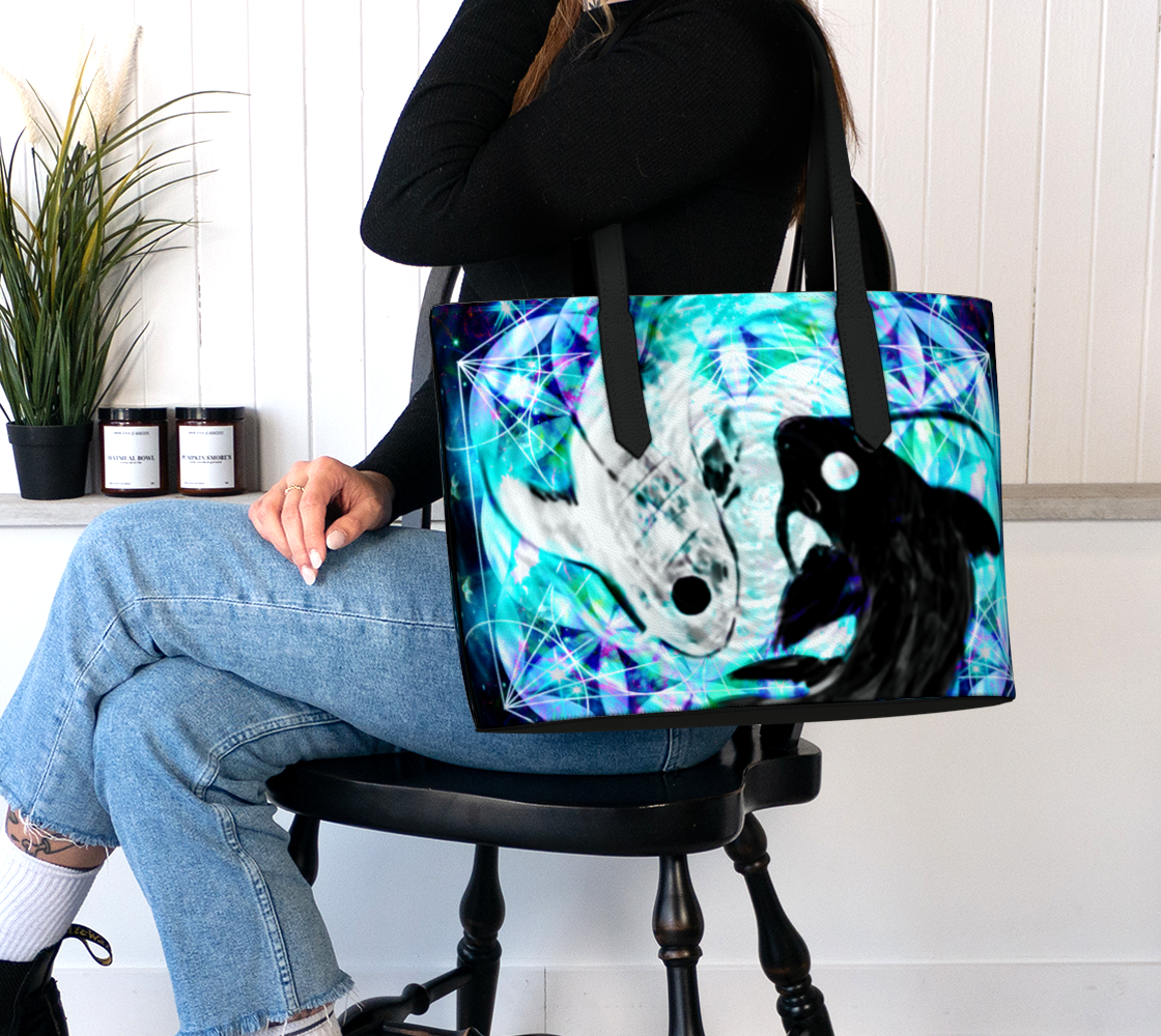 Katerina's Now & Forever Desires Koi Meditations Vegan Leather Tote Bag