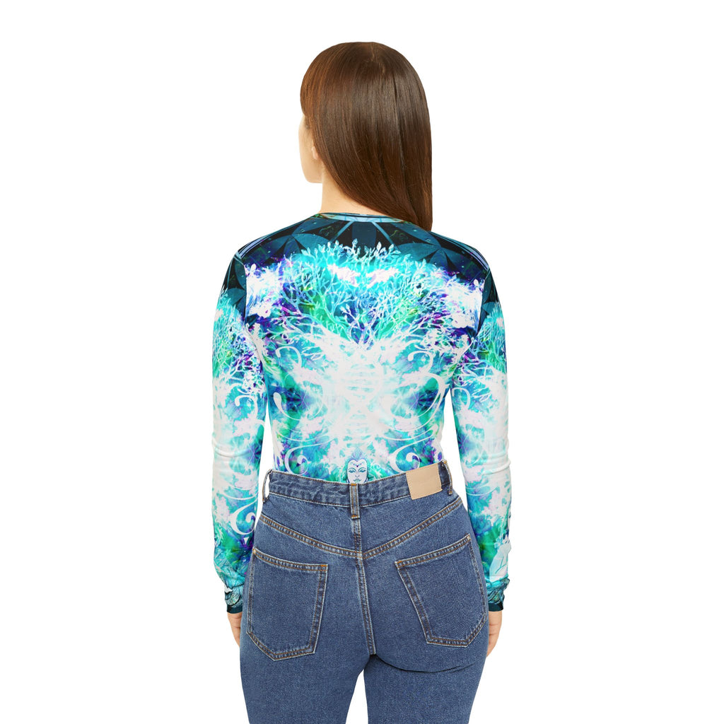 Katerina's Now and Forever Buddha Meditations Women's Long Sleeve V-neck Shirt