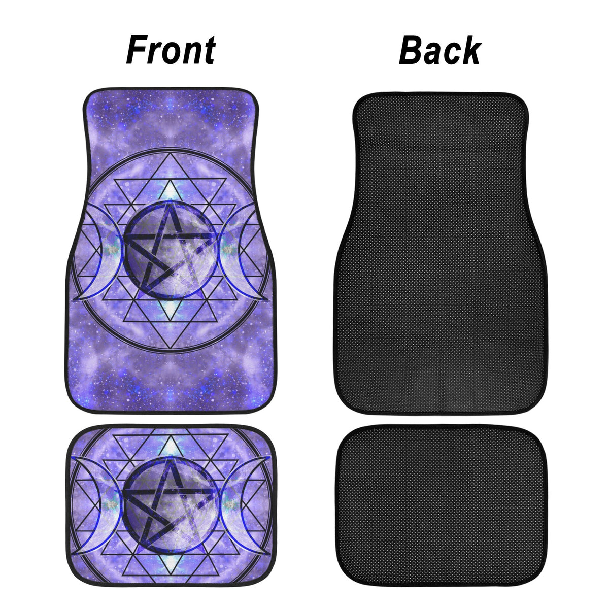 Katerina's Triple Goddess Magickal Desires 4-Piece Car Floor Mats （Customized Separately）| Ships from USA