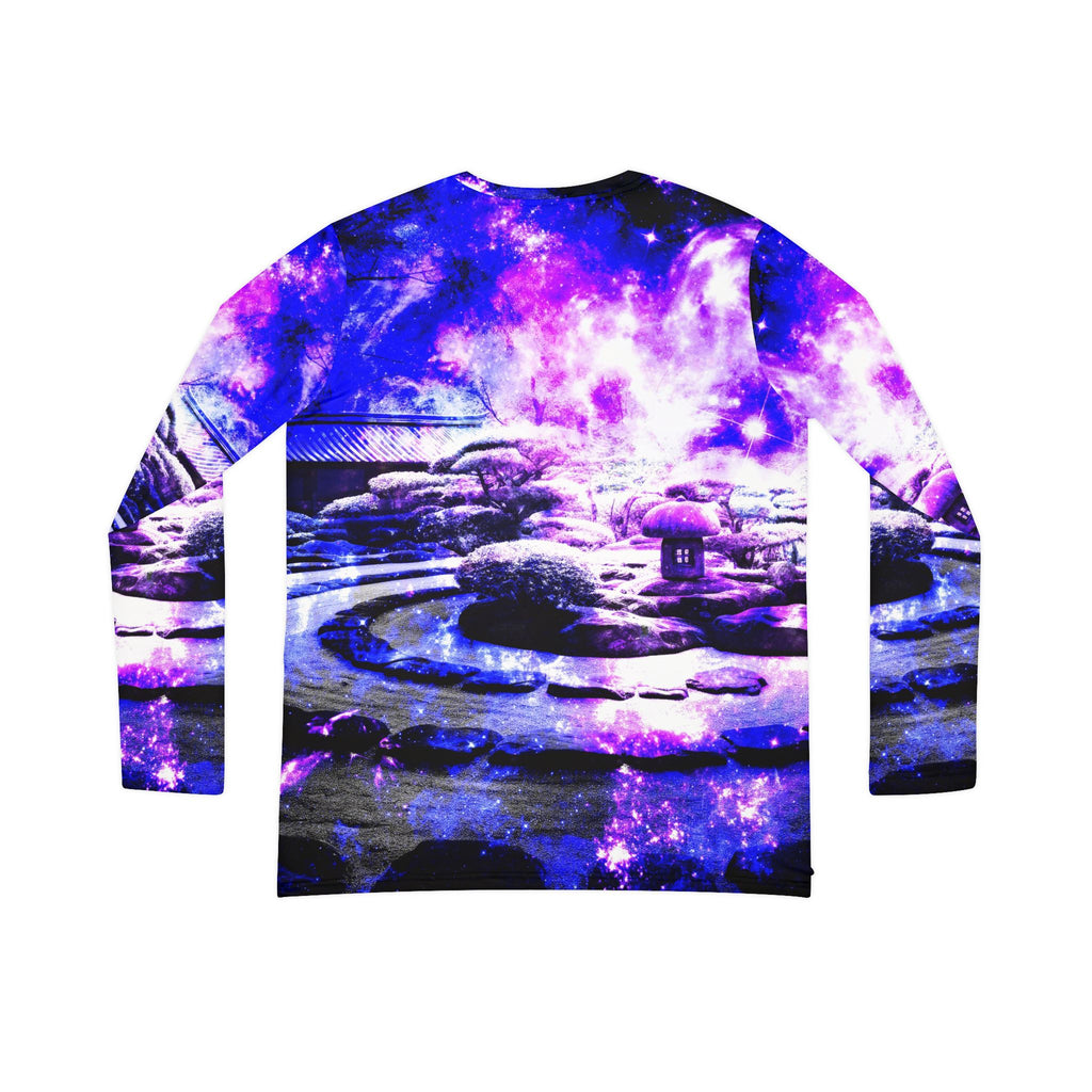 Amethyst Rose Tranquil Garden Dreams Women's Long Sleeve V-neck Shirt