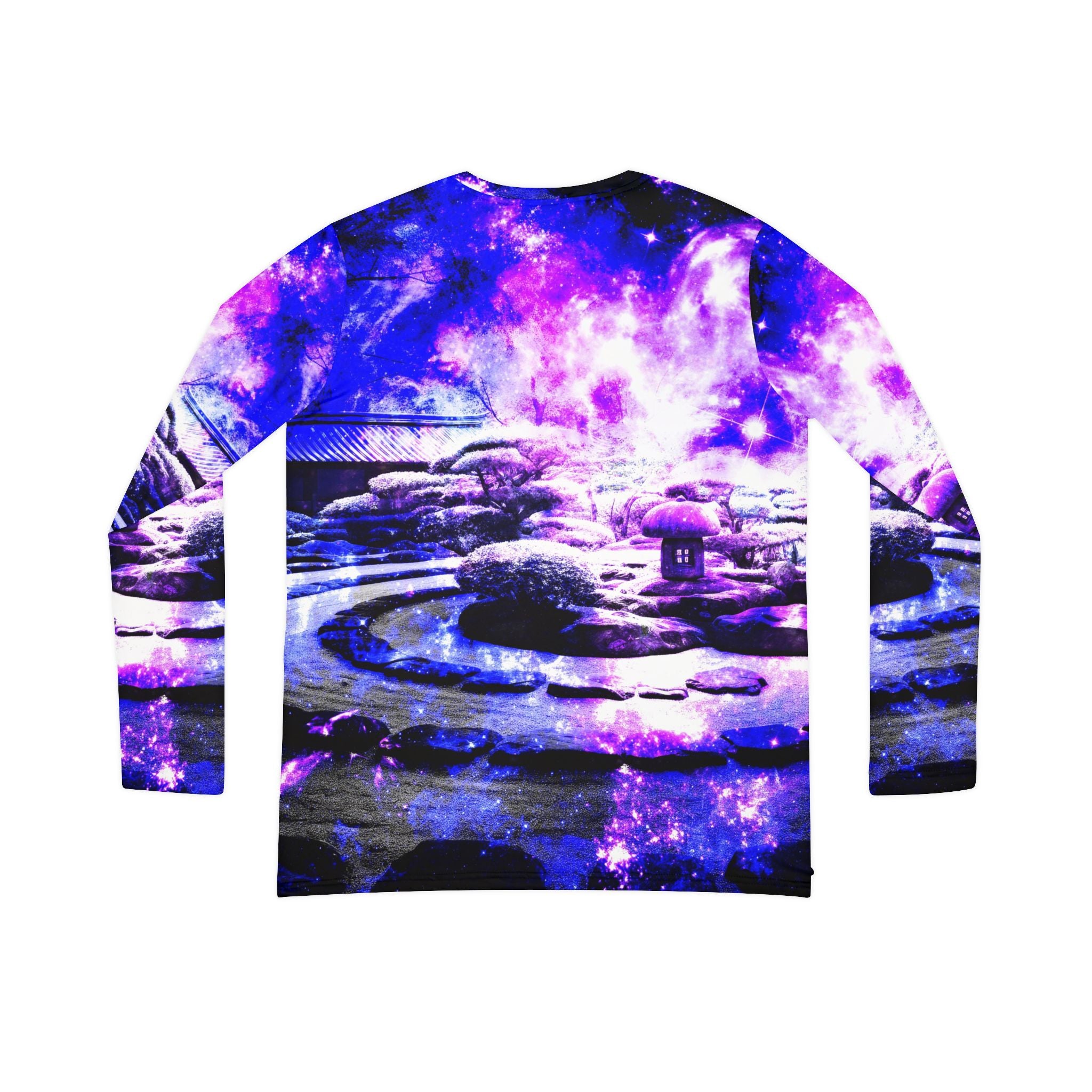 Amethyst Rose Tranquil Garden Dreams Women's Long Sleeve V-neck Shirt