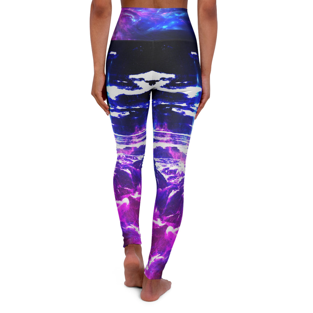 Amethyst Cosmic Falls Dreams High Waisted Yoga Leggings