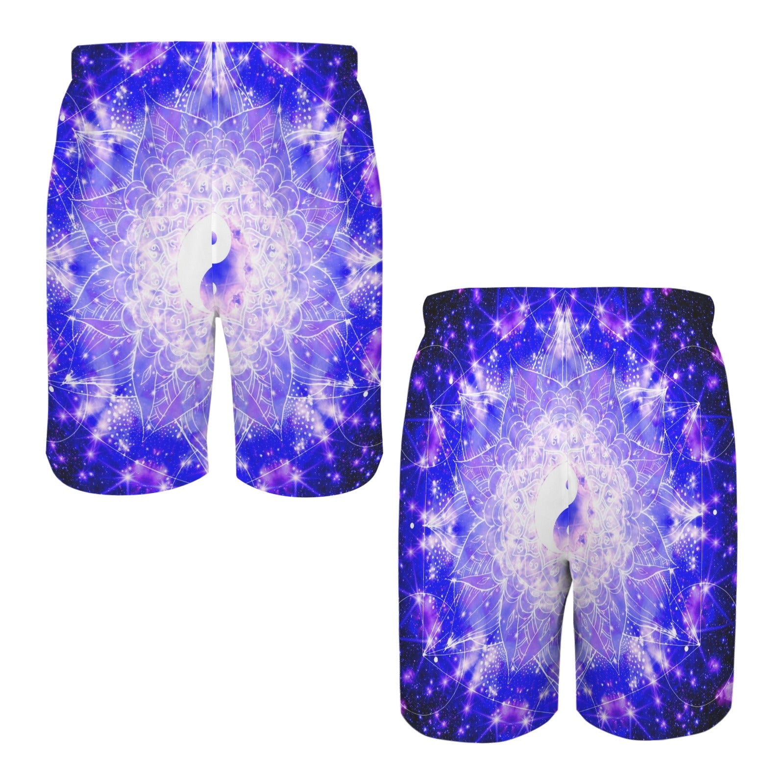 Katerina's Psyche Yin Yang Meditations Men's All Over Print Beach Shorts (Sets 26) | Ships from USA