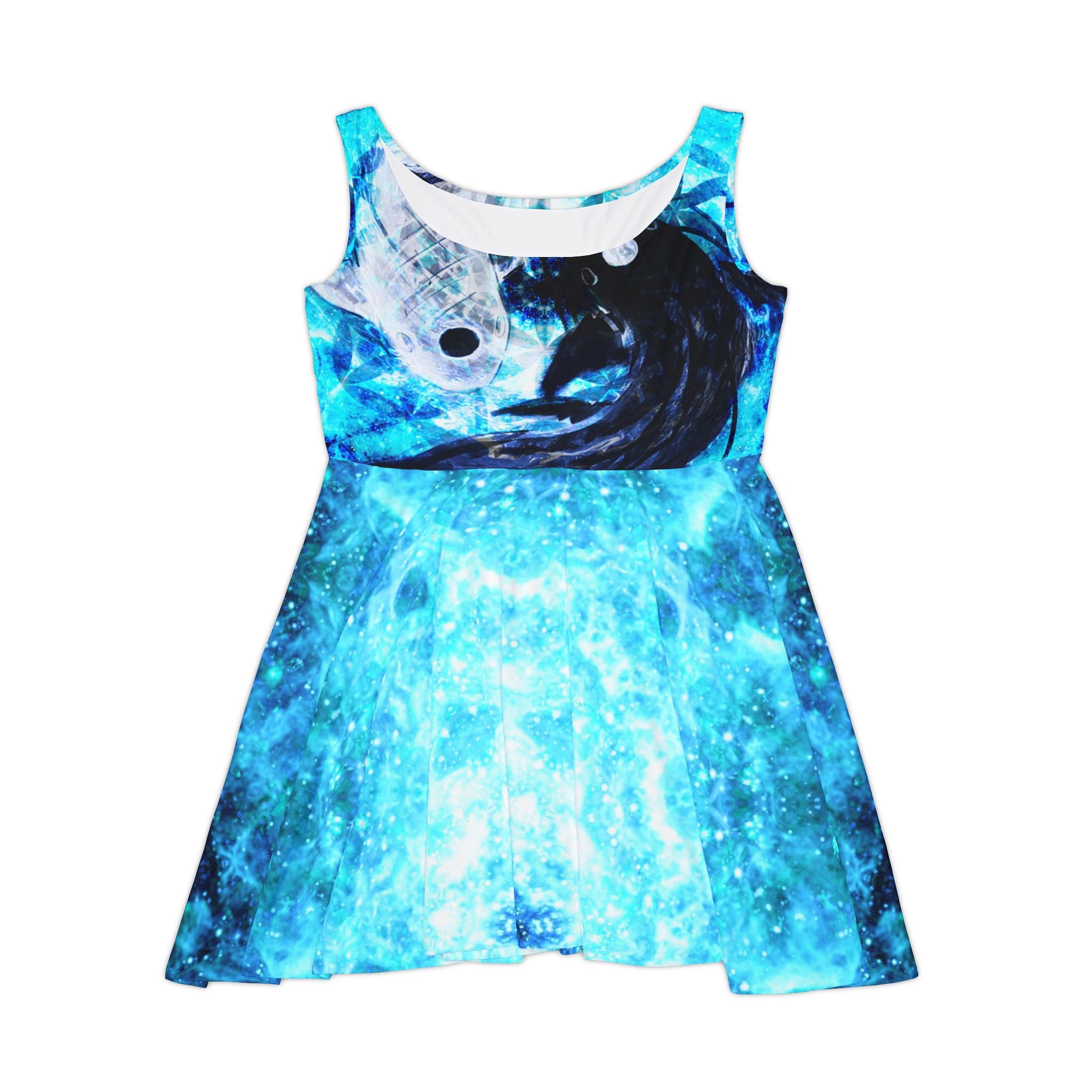 Amen Jin's all the White Horses Koi Meditations Women's Skater Dress