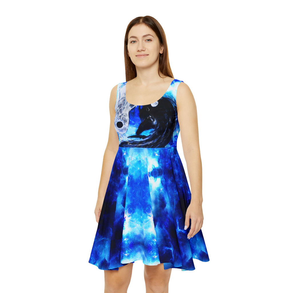 Amen Jin's Mandala of Dragon Fire Desires Koi Dreams Women's Skater Dress