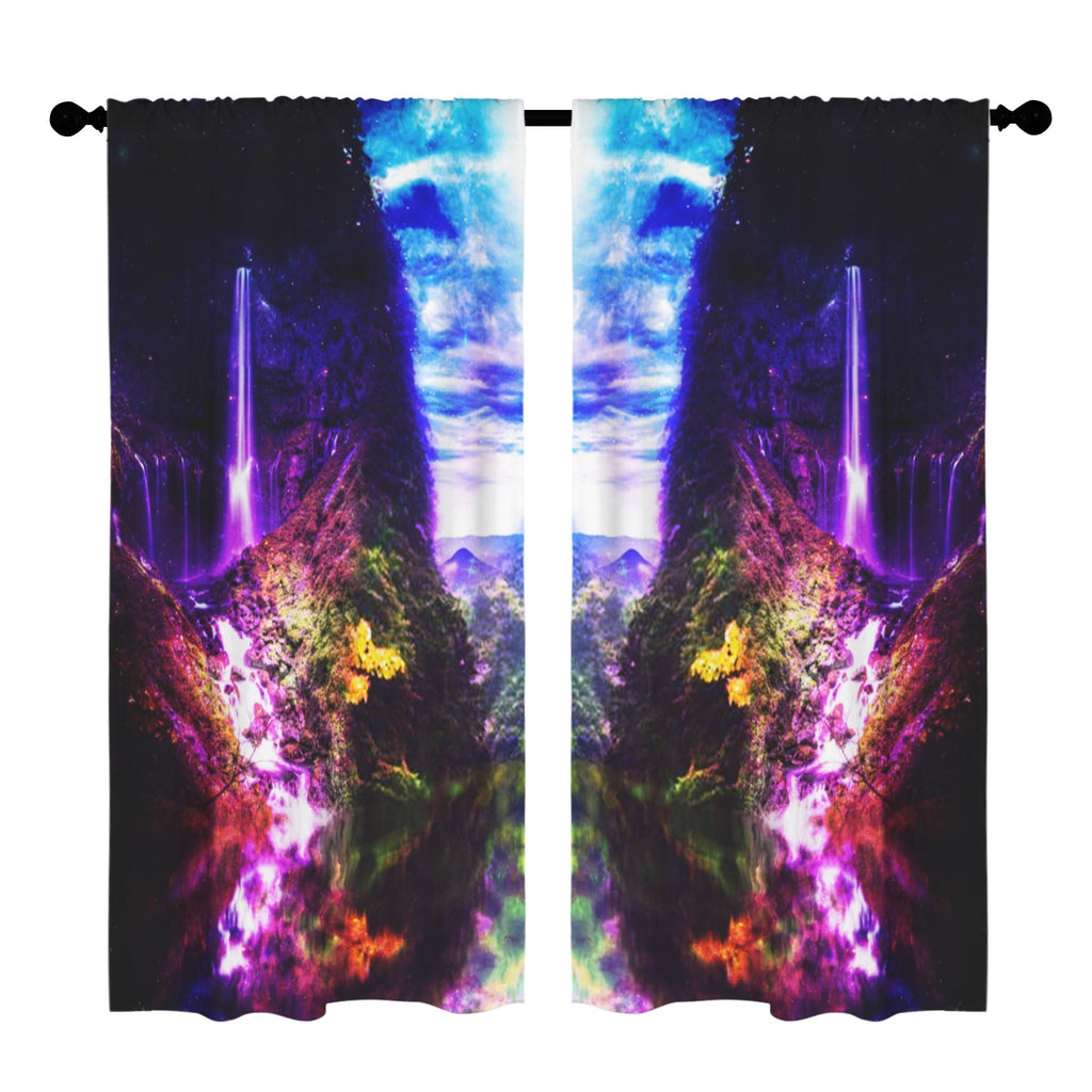 Creation's Heaven Abalone Lake Dreams Floor-To-Ceiling Curtain 52x84inch | Ships from USA