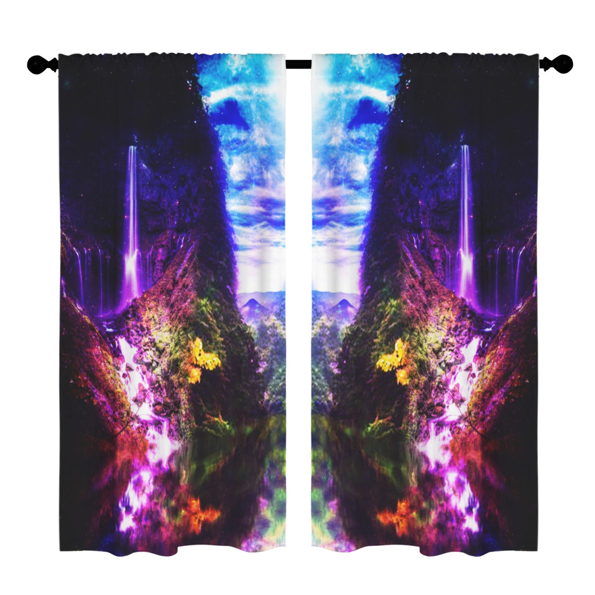 Creation's Heaven Abalone Lake Dreams Floor-To-Ceiling Curtain 52x84inch | Ships from USA