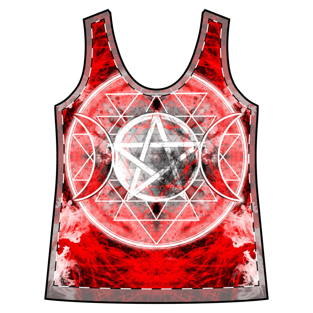 Katerina's Waiting for Hello Triple Goddess Meditations Women's Racerback Tank