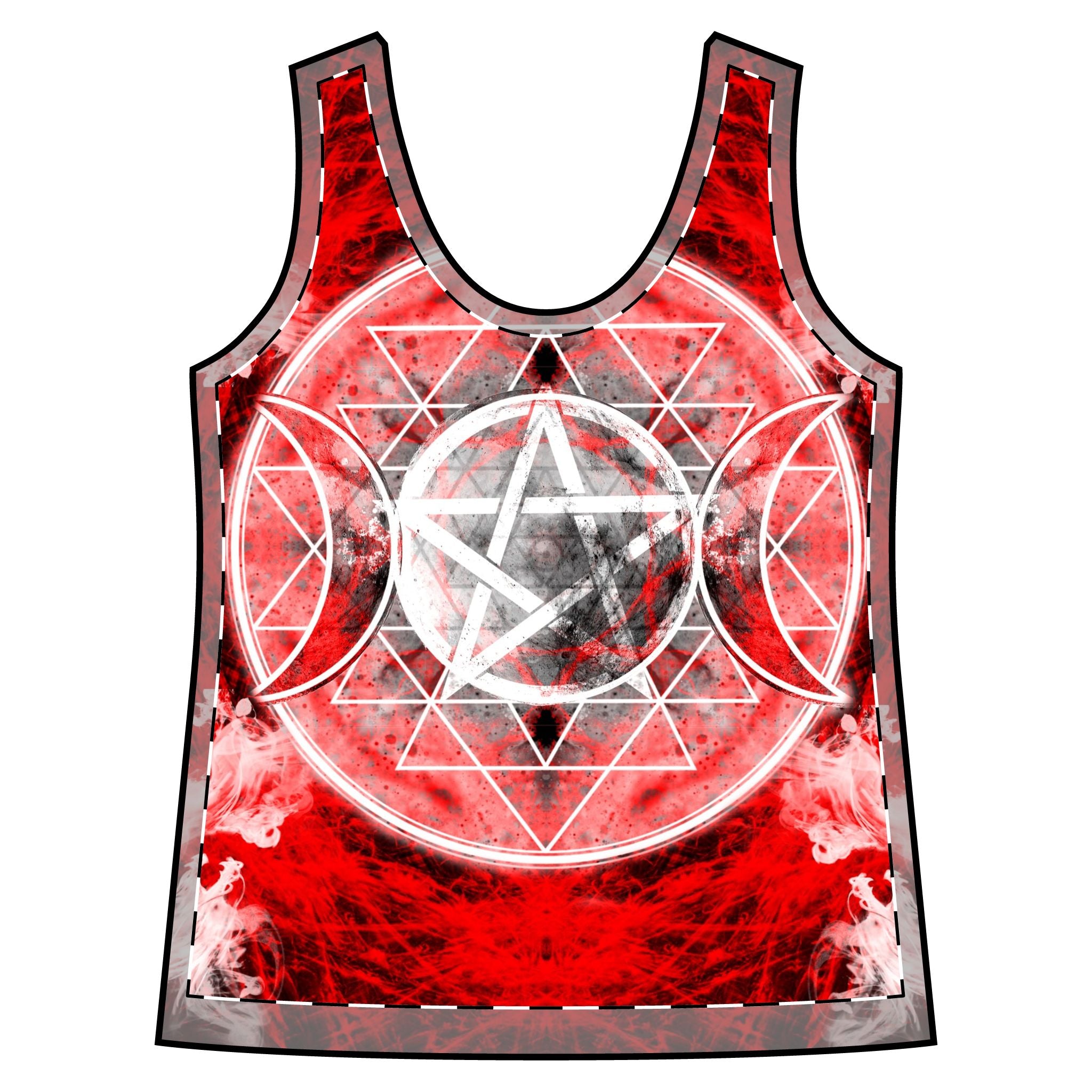 Katerina's Waiting for Hello Triple Goddess Meditations Women's Racerback Tank