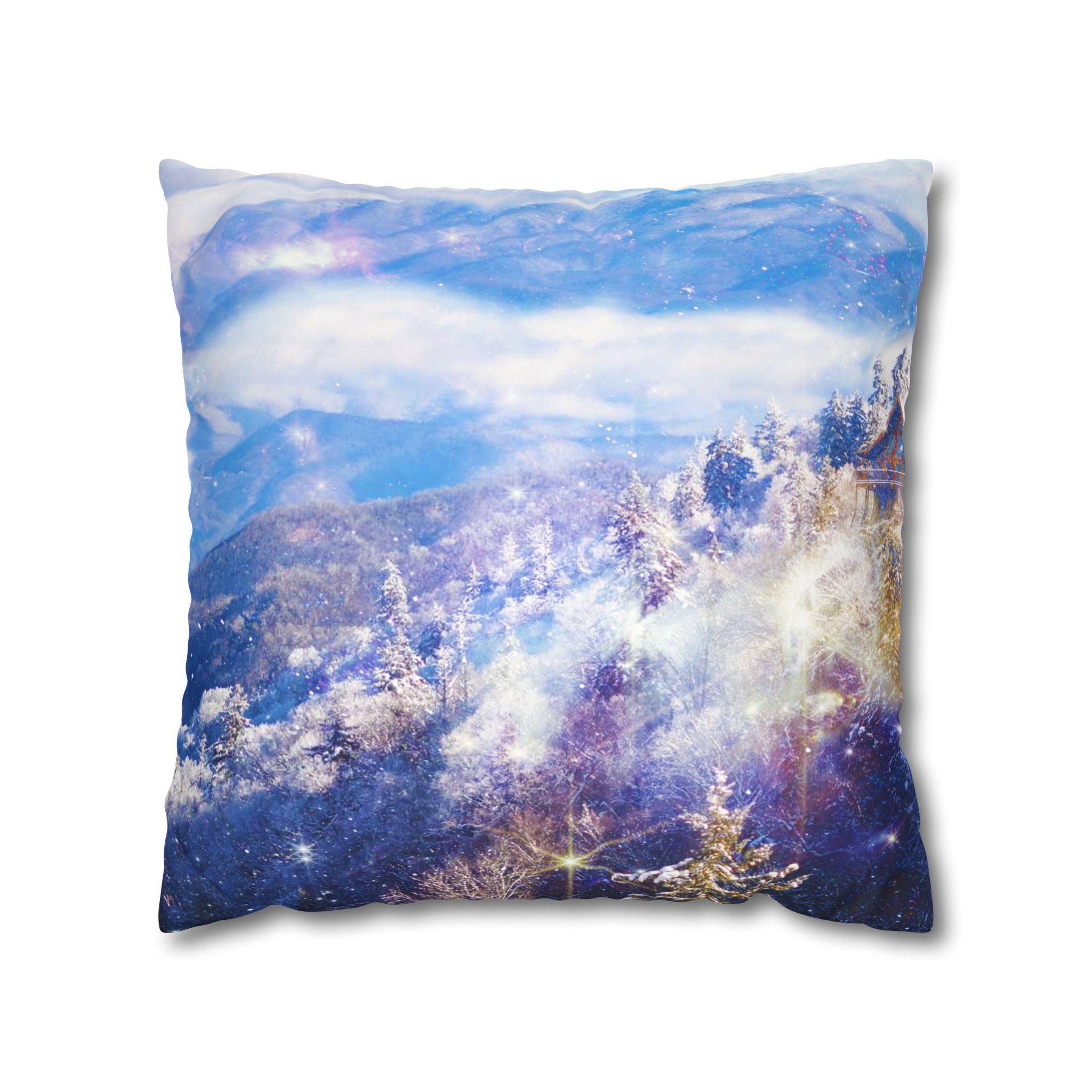 Katerina's Light a Way Smoky Mountain Dreams Faux Suede Square Pillowcase
