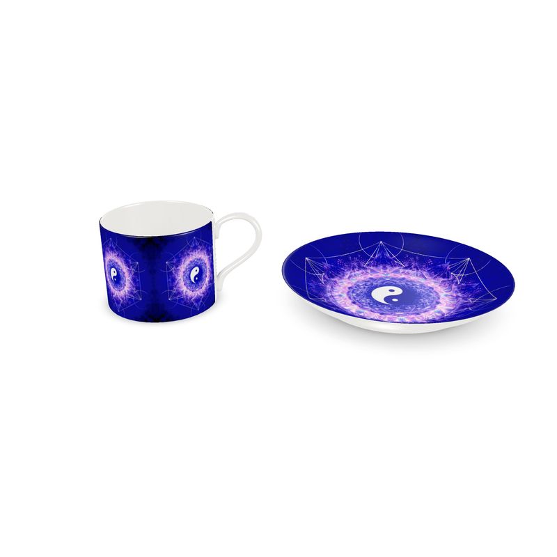 Katerina's Uncertainty in Time & Space Yin Yang Meditations Cup&Saucer