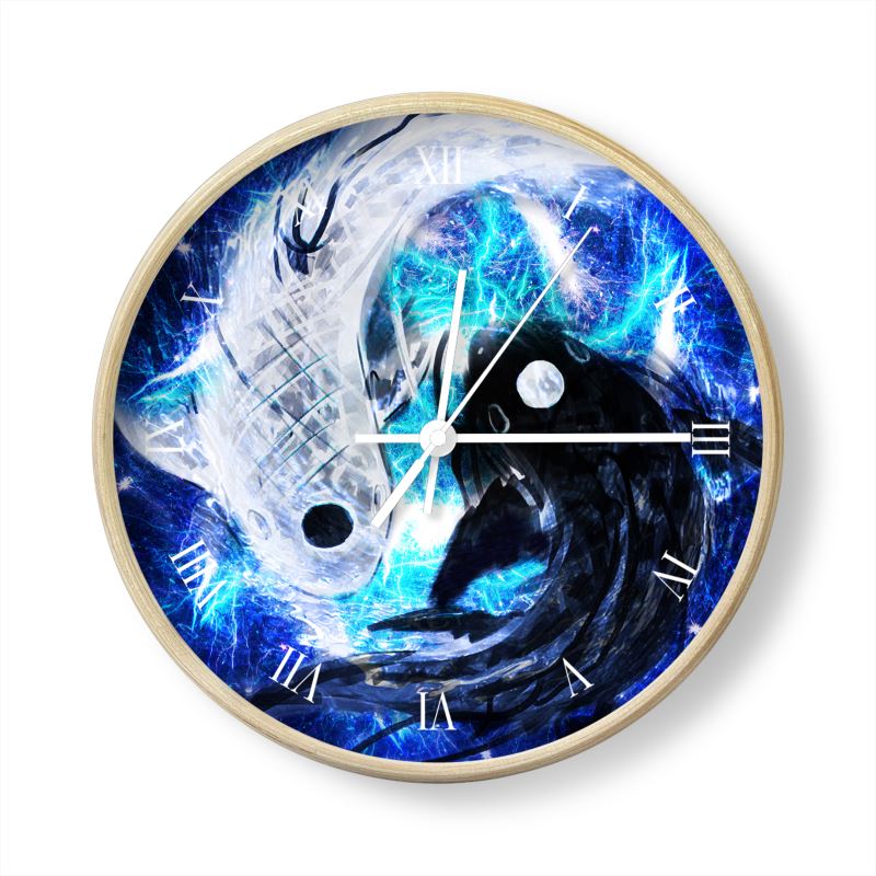 Katerina's Mandala of Electric Dragon Fire Desires Koi Dreams Clocks