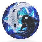 Katerina's Mandala of Electric Dragon Fire Desires Koi Dreams Plate