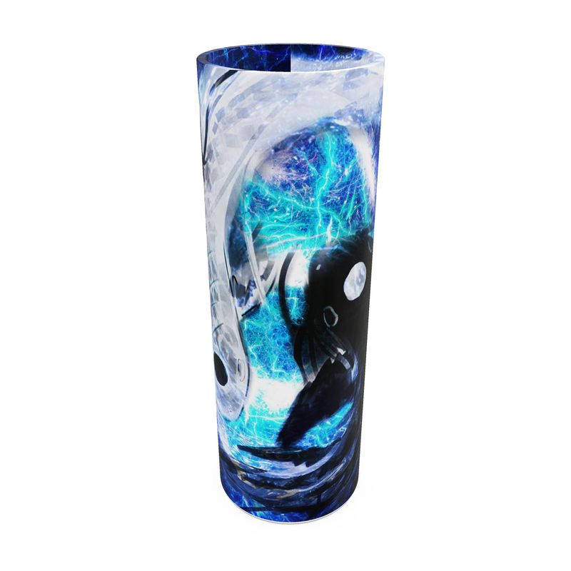 Katerina's Mandala of Electric Dragon Fire Desires Koi Dreams Vase