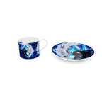 Katerina's Mandala of Electric Dragon Fire Desires Koi Cup & Saucer