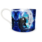Katerina's Mandala of Electric Dragon Fire Desires Koi Cup & Saucer