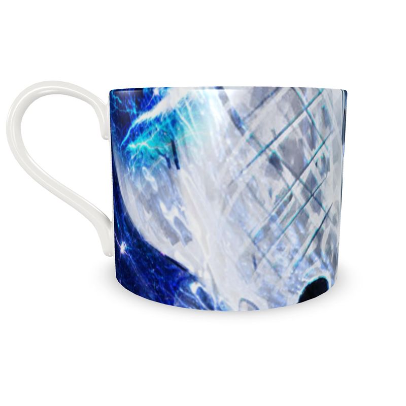 Katerina's Mandala of Electric Dragon Fire Desires Koi Cup & Saucer