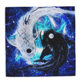 Katerina's Mandala of Electric Dragon Fire Koi Scarf Wrap or Shawl