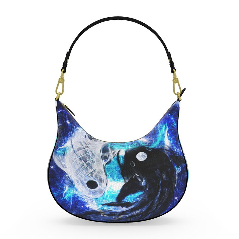 Katerina's Mandala of Electric Dragon Fire Desires Koi Dreams Hobo Bag