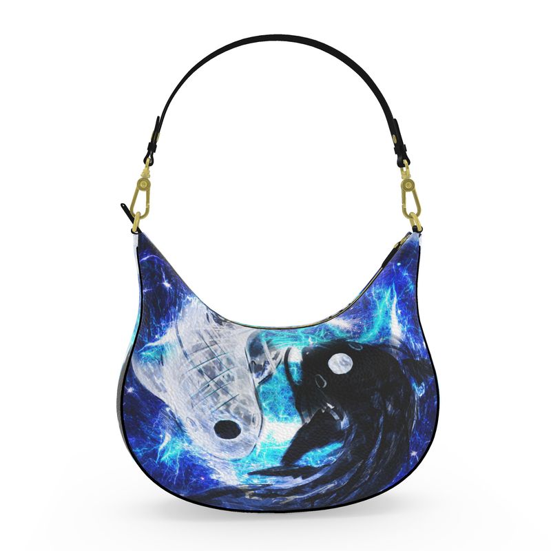Katerina's Mandala of Electric Dragon Fire Desires Koi Dreams Hobo Bag