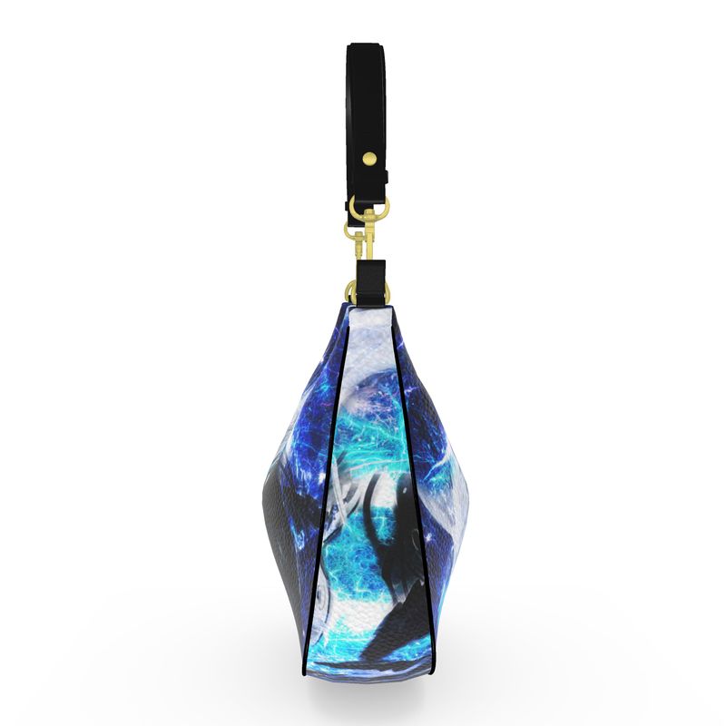 Katerina's Mandala of Electric Dragon Fire Desires Koi Dreams Hobo Bag