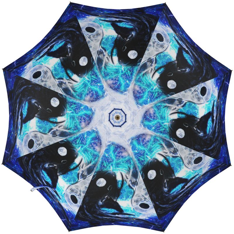 Katerina's Mandala of Electric Dragon Fire Desires Koi Dreams Umbrella