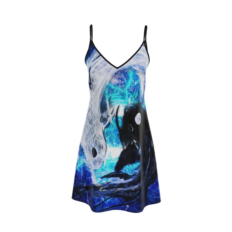 Katerina's Mandala of Electric Dragon Fire Desires Koi Dreams Dress