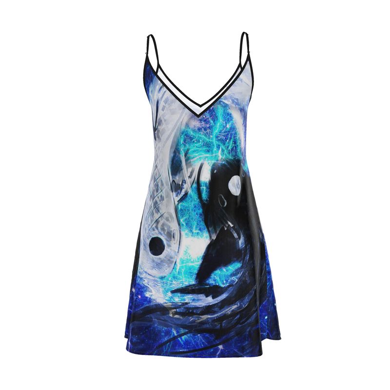 Katerina's Mandala of Electric Dragon Fire Desires Koi Dreams Dress