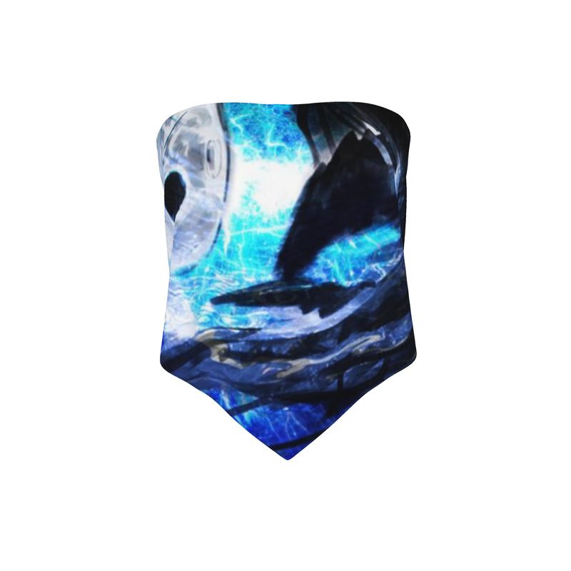 Katerina's Mandala of Electric Dragon Fire Desires Koi Bandana Top
