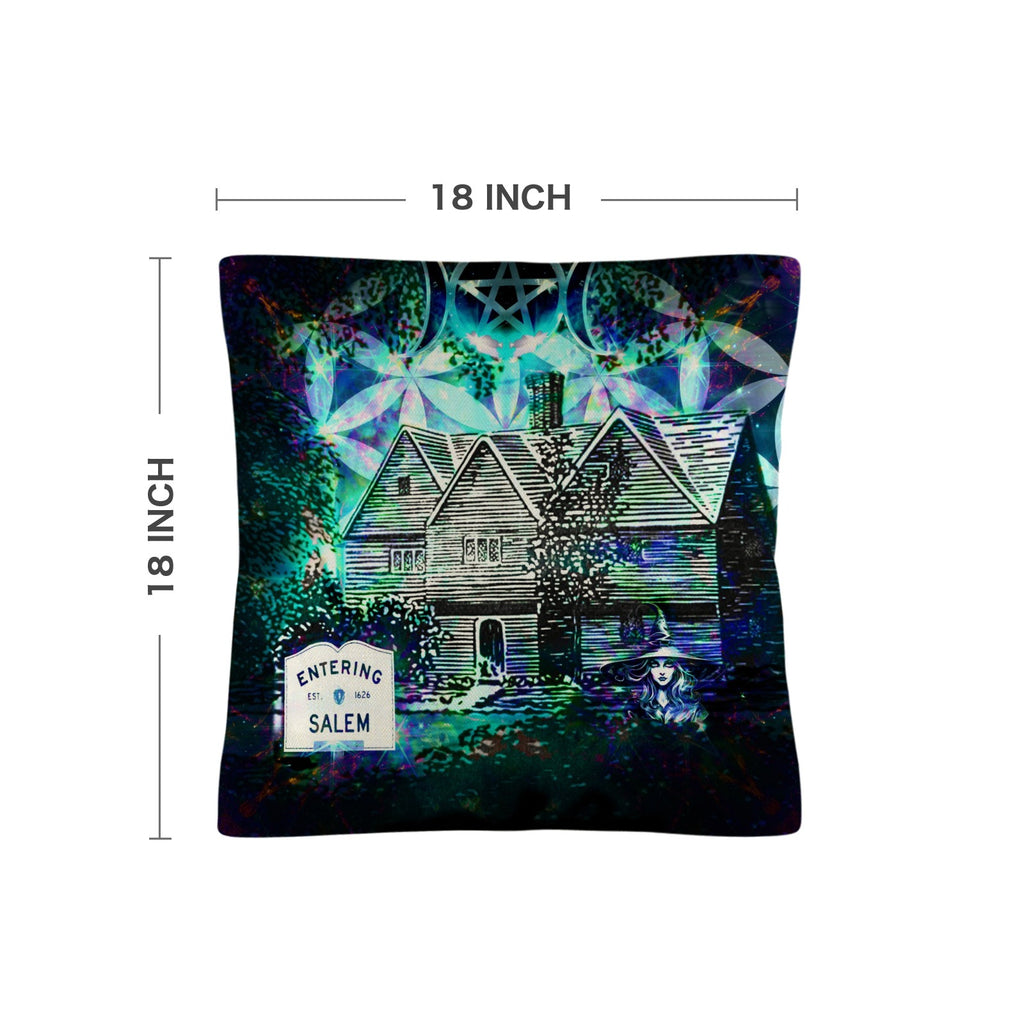 Katerina's Now & Forever Salem Witch Meditations Linen Throw Pillow 18" x 18" ( 1 Piece ) | Ships from USA
