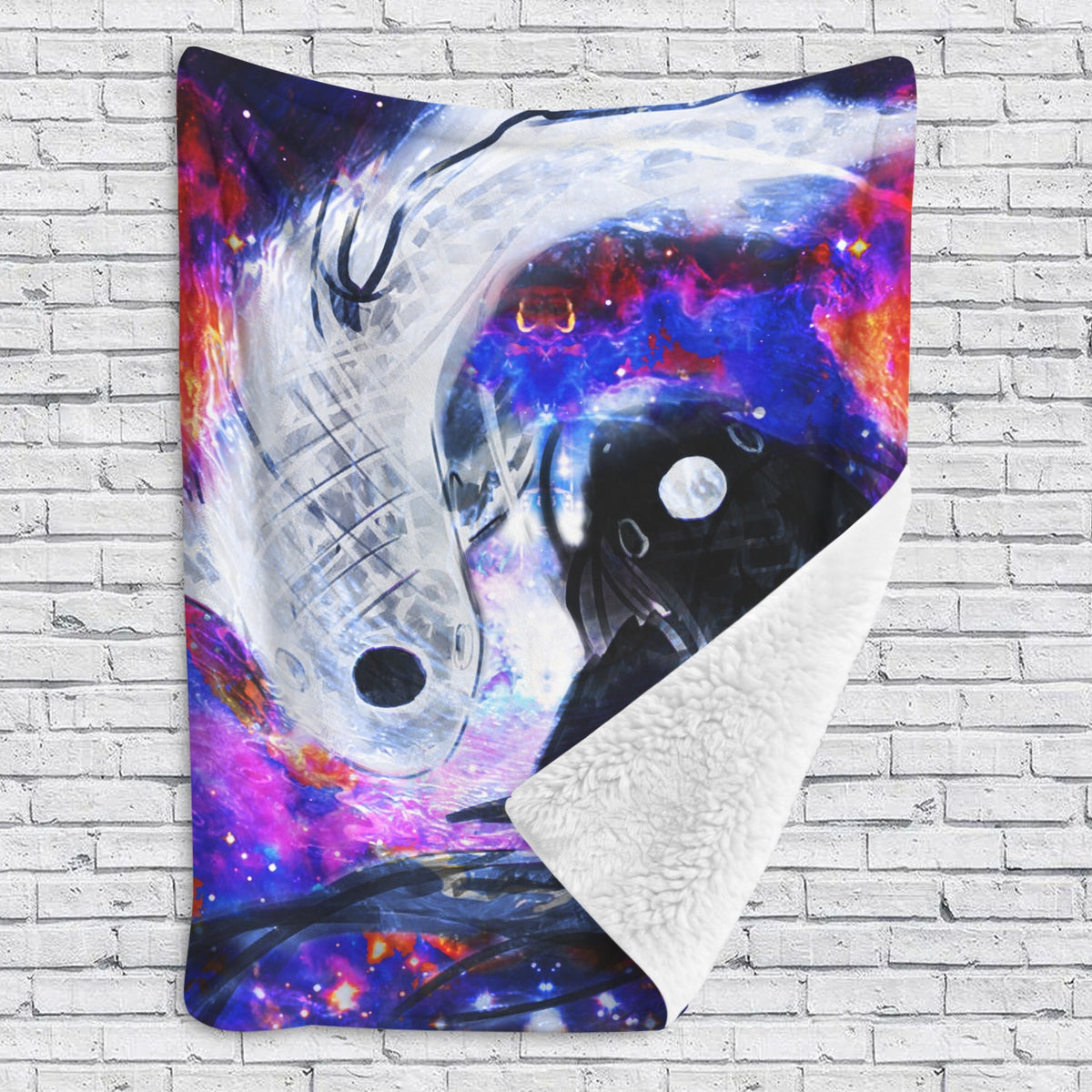 Katerina's Cassandra Koi Desires Sherpa Fleece Blanket 60" x 80" | Ships from USA