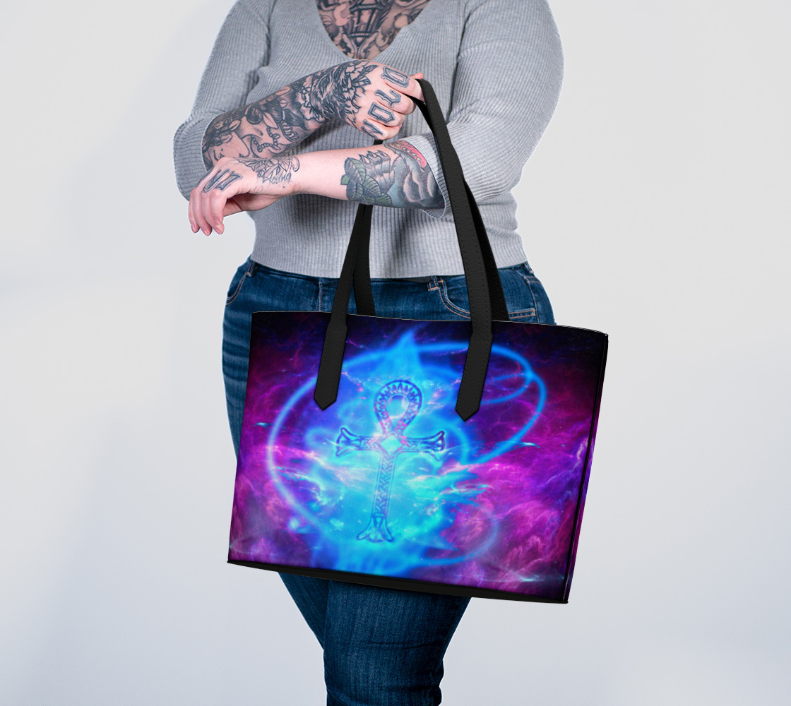 Amethyst Ankh Dreams Vegan Tote
