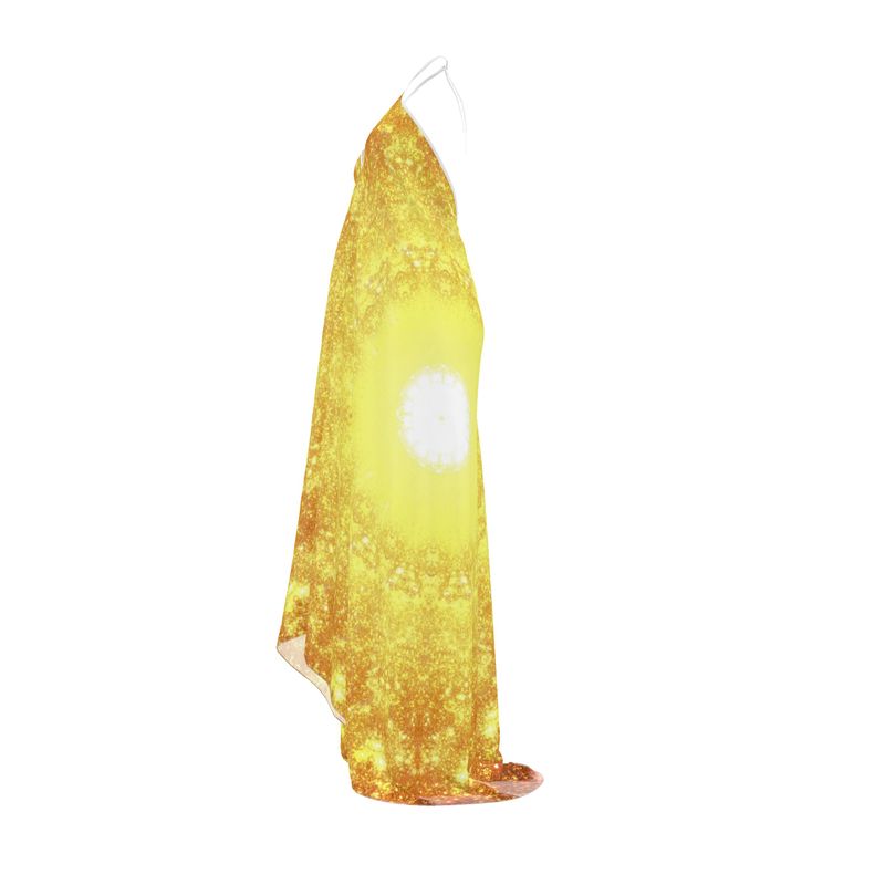 Katerina's Autistic Golden Desires Halterneck backless dress