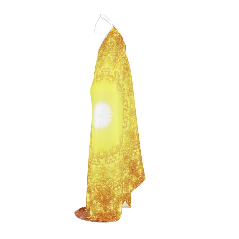 Katerina's Autistic Golden Desires Halterneck backless dress