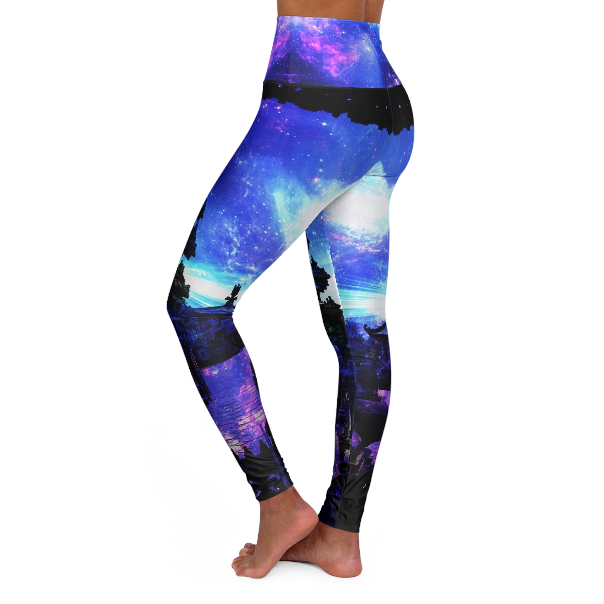 Iridescent Balinese Dreams High Waisted Yoga Leggings