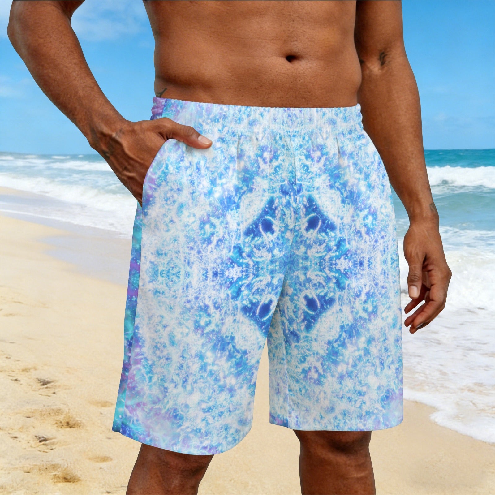 Katerina's Kamar-Taj Desires Men's All Over Print Beach Shorts (Sets 26) | Ships from USA