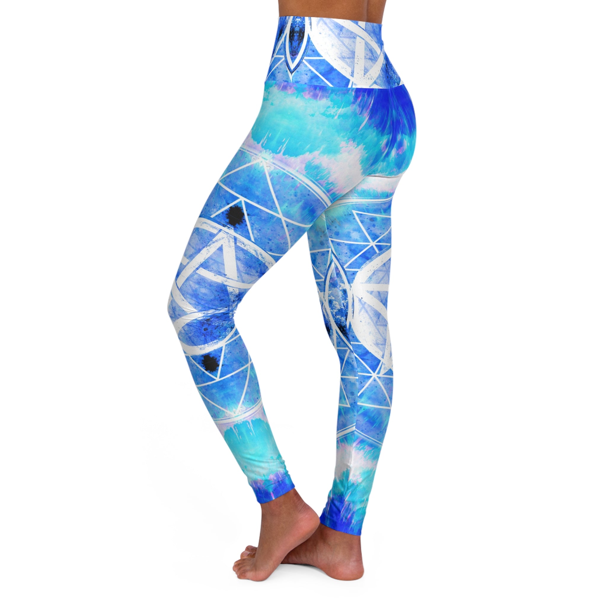 Amen Jin's Blue Sun Triple Goddess Meditations Yoga Leggings