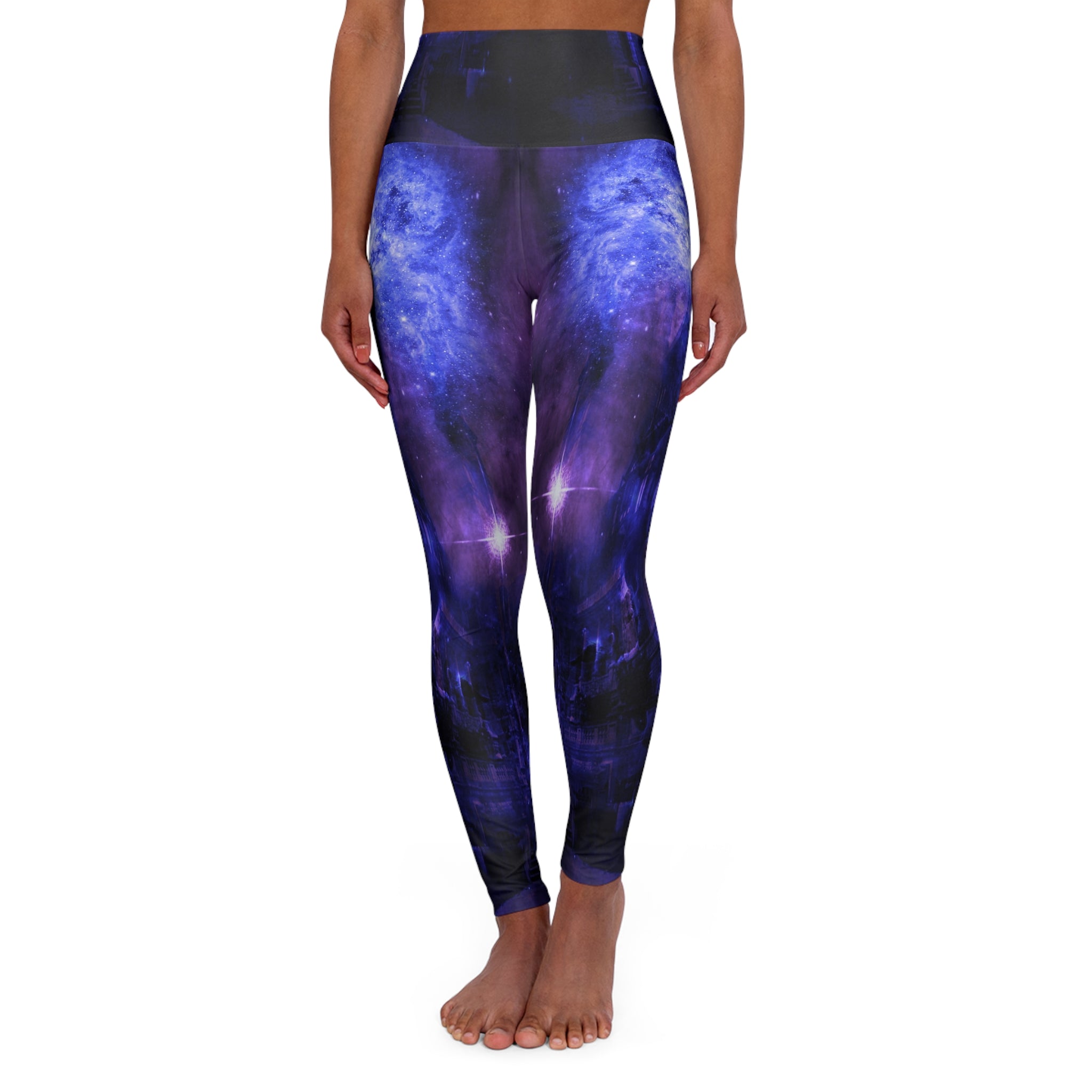 Through the Mists of Time and Space Dreams High Waisted Yoga Leggings