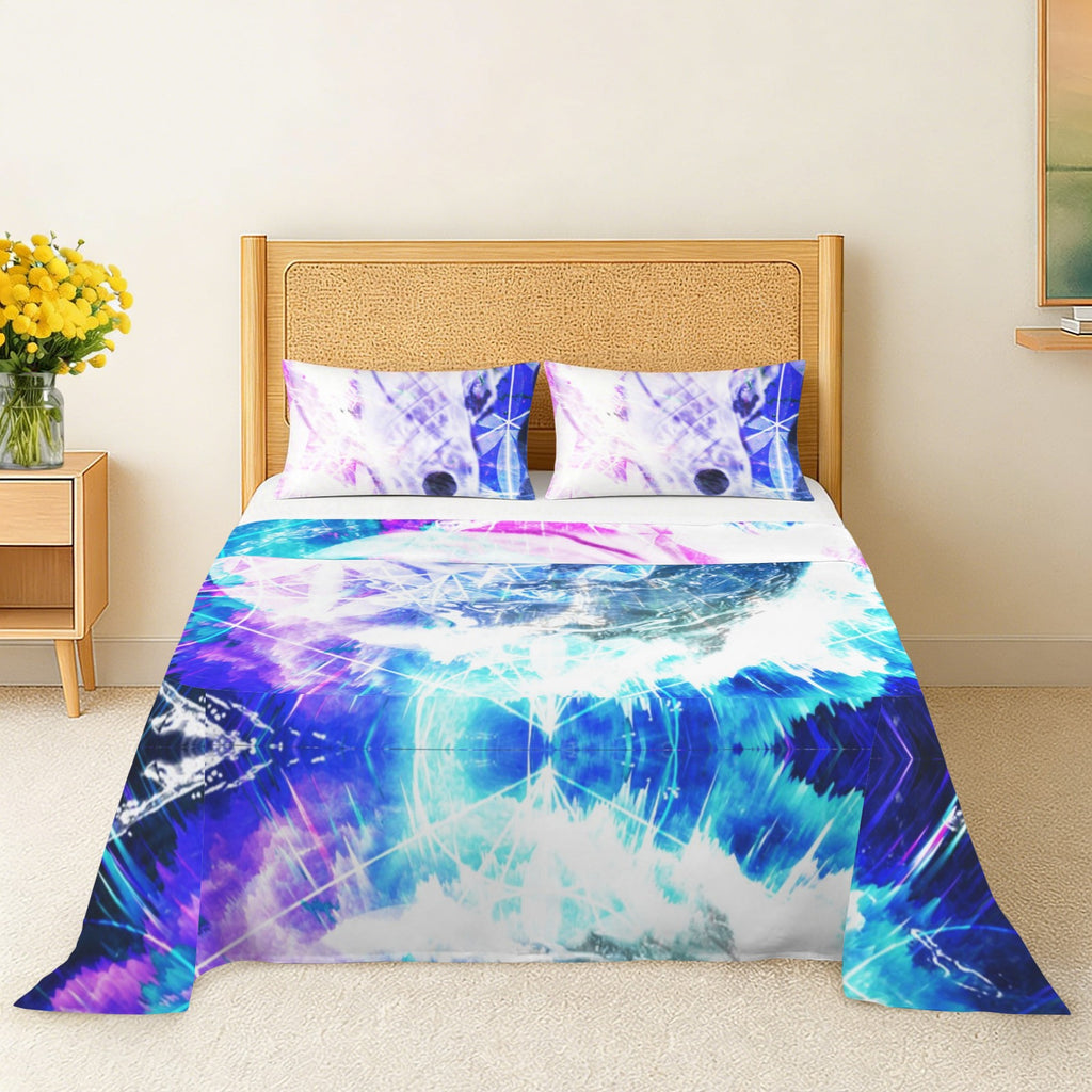 Creation's Koi Meditations 3-Piece Bedding Set (Bed Sheet + Pillowcases)  | Ships from USA