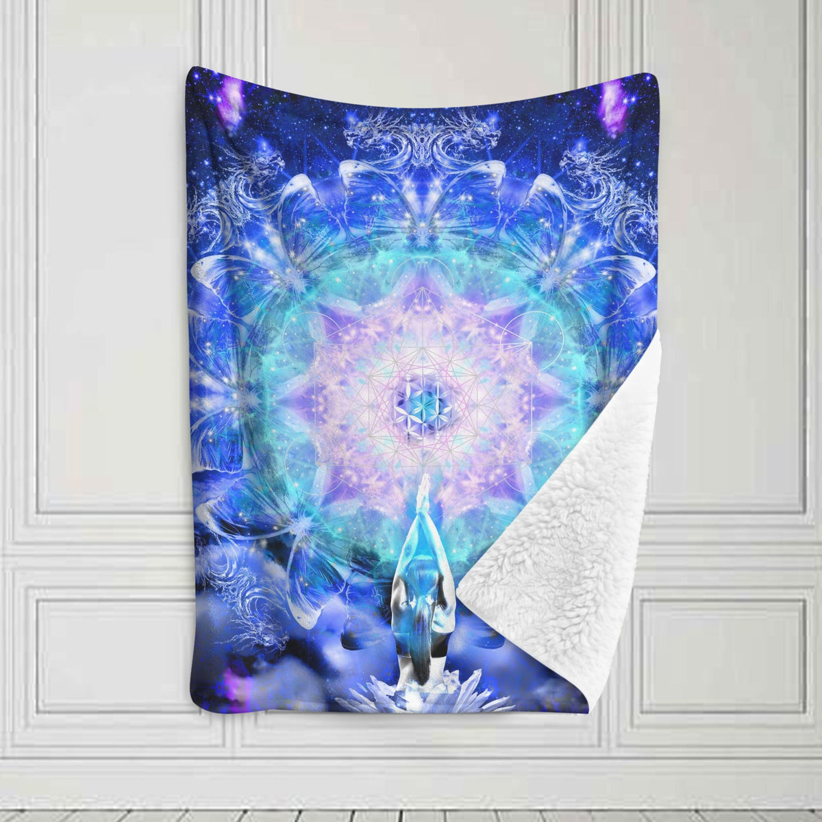 Amen Jin's Katerina's Eros & Psyche Metamorphosis Meditations Sherpa Fleece Blanket 30" x 40" | Ships from USA