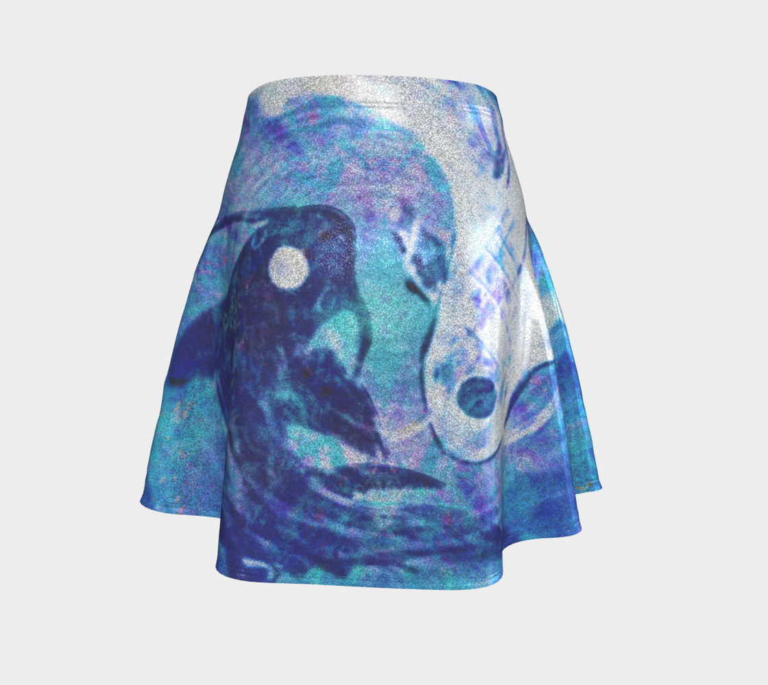 Amen Jin's Lotus Desires Koi Dreams Flared Skirt