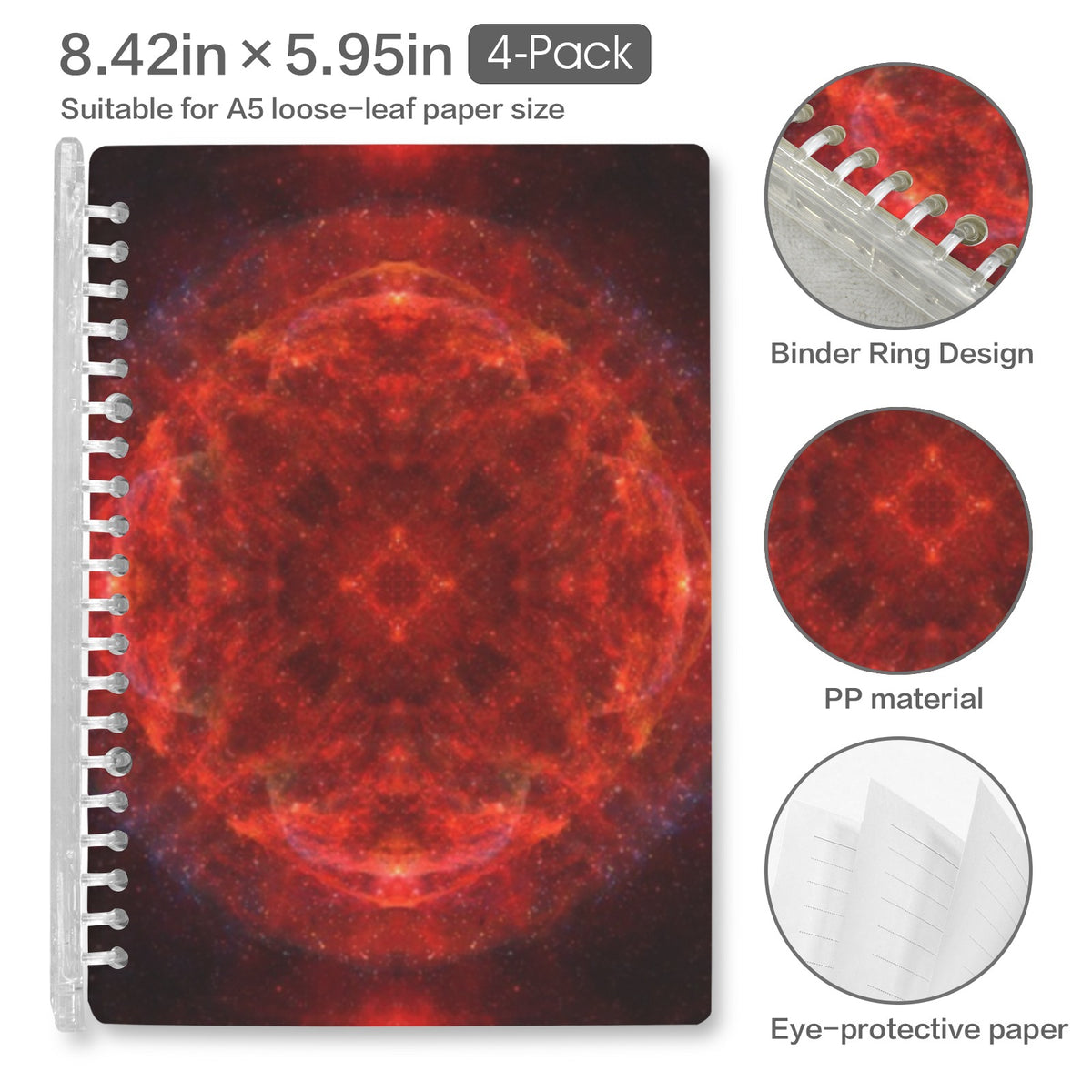 Katerina's Love and Hatred Desires Loose-Leaf Notebooks ( Cover Print, 4-Pack ) | Ships from USA