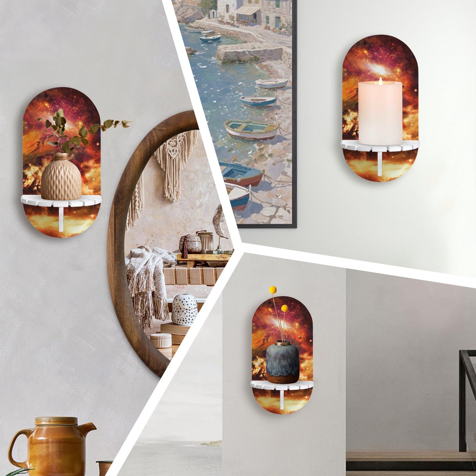 Samhain Night Dreams Wall Mounted Candle Holder | Ships from USA