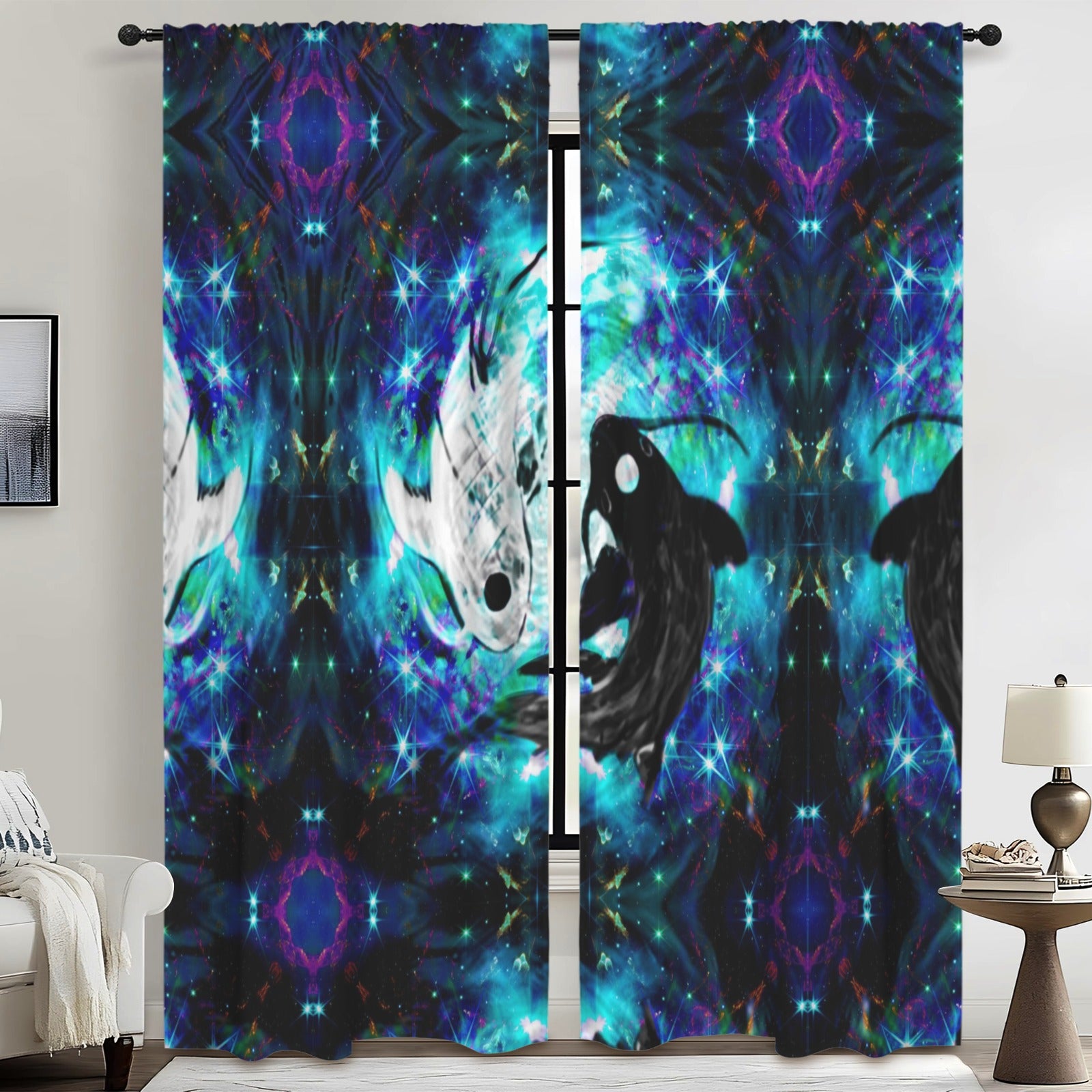 Katerina's Now & Forever Koi Desires Floor-To-Ceiling Curtain 52x84inch | Ships from USA