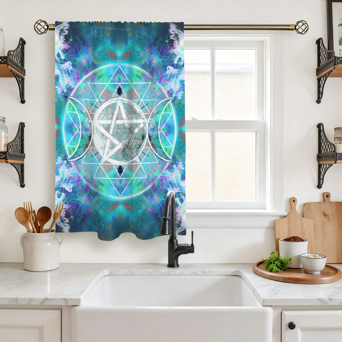 Katerina's Now & Forever Triple Goddess Meditations Window Curtain 27.6" x 39.4" ( 1 Piece ) | Ships from USA