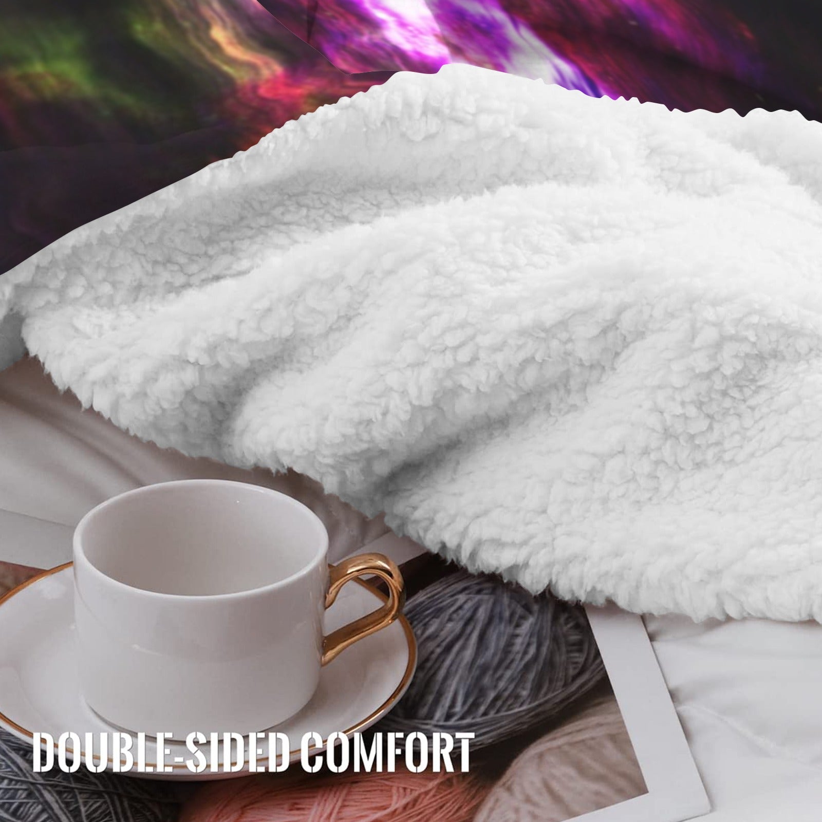 Creation's Heaven Abalone Lake Dreams Sherpa Fleece Blanket 60" x 80" | Ships from USA