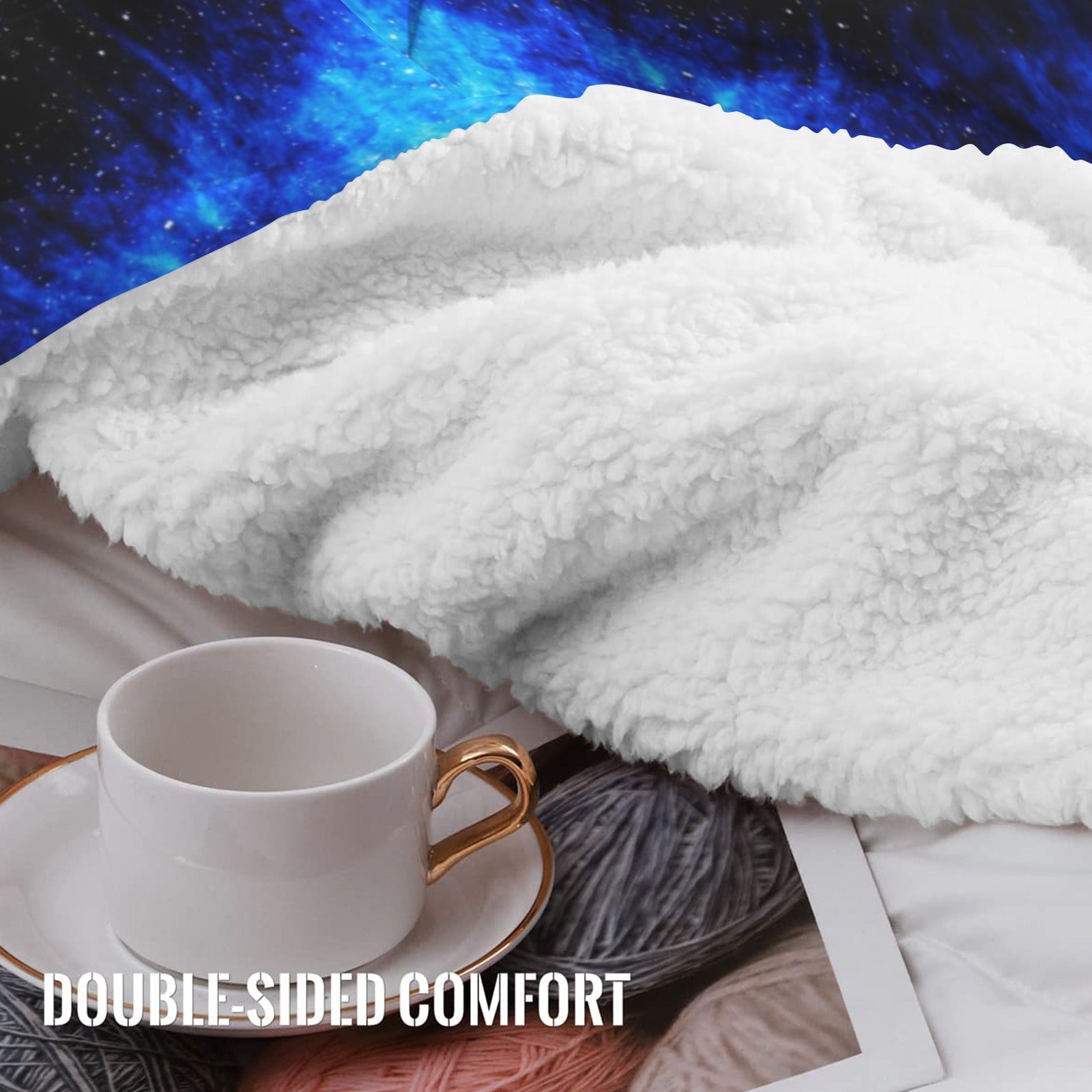 Lexi's Noel Nouvelet Desires Sherpa Fleece Blanket 60" x 80" | Ships from USA