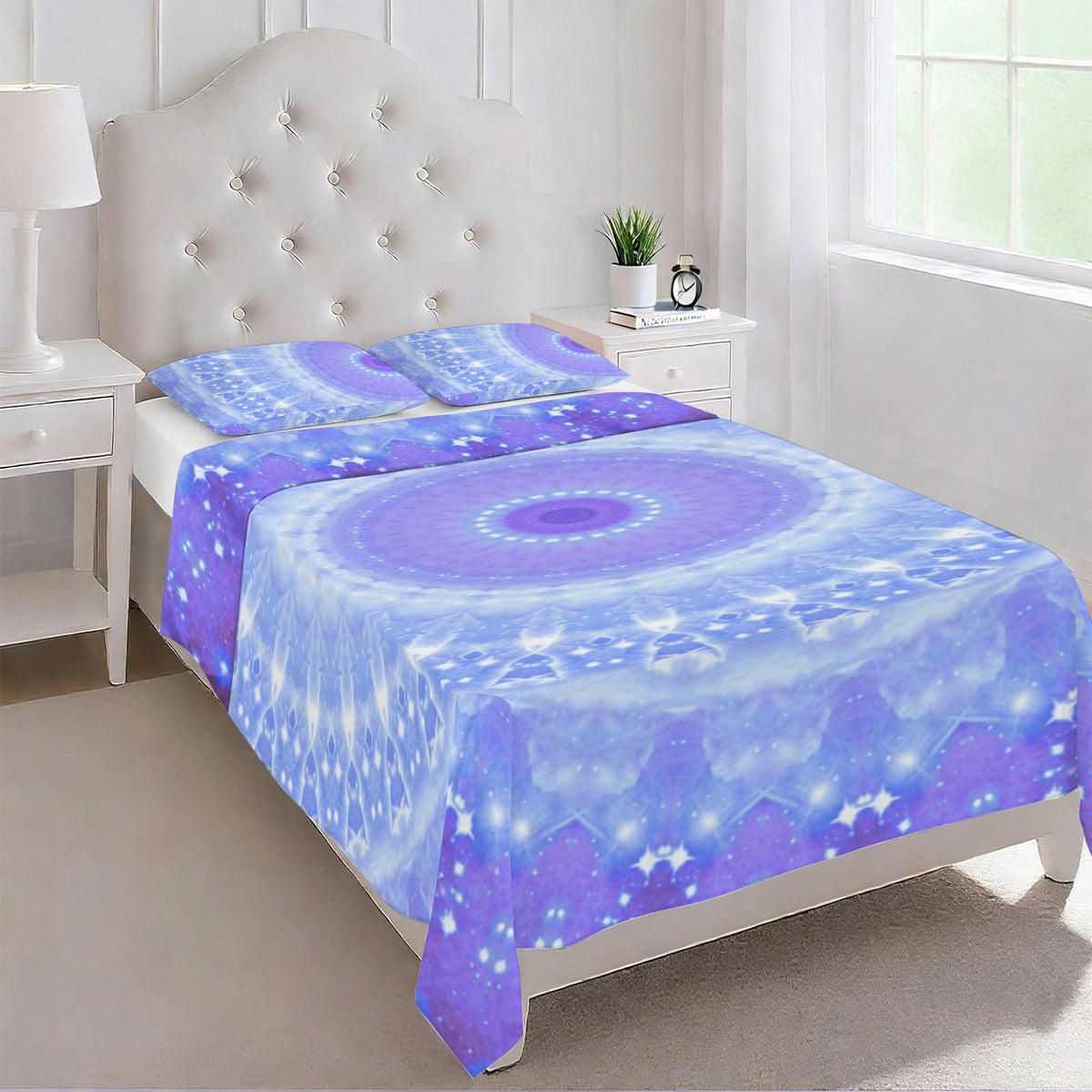 Katerina's Living on a Prayer Desires 3-Piece Bedding Set (Bed Sheet + Pillowcases)  | Ships from USA