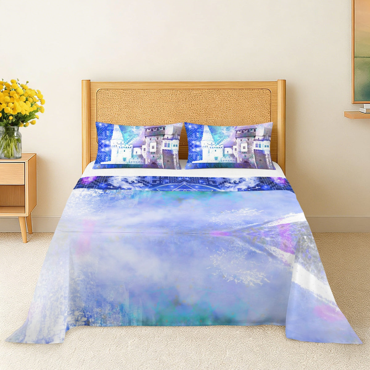Amen Jin's Katerina's Eros & Psyche Dracularian Meditations 3-Piece Bedding Set (Bed Sheet + Pillowcases)  | Ships from USA