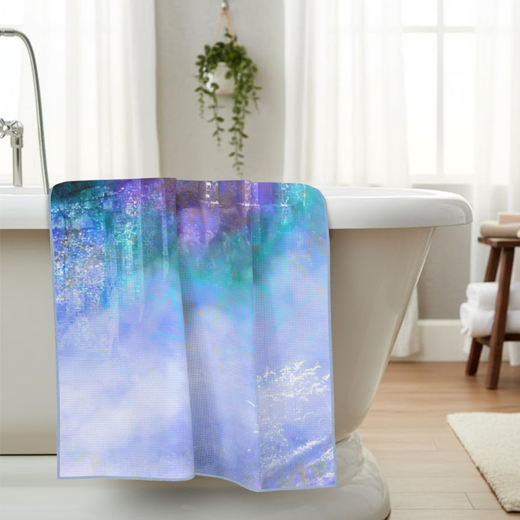 Amen Jin's Katerina's Eros & Psyche Dracularian Meditations Waffle Weave Bath Towel 29" x 58" | Ships from USA